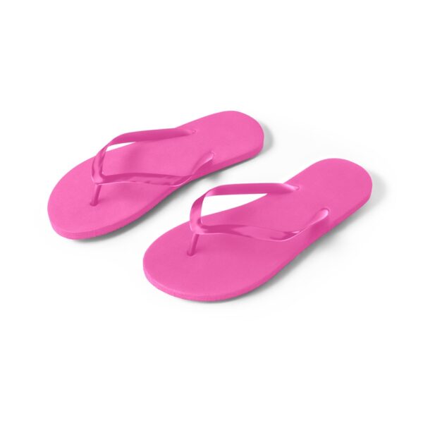 MAUPITI L / XL. Pohodlné pantofle s podrážkou z PE a páskem z PVC - Růžová