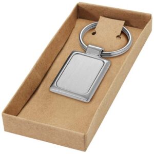 Obdélníkový přívěsek na klíče - Stříbrný