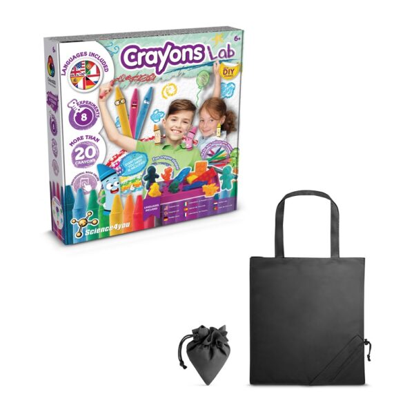 Crayon Factory Kit II. Vzdělávací hra dodáváno se skládací dárkovou taškou 190T - Černá