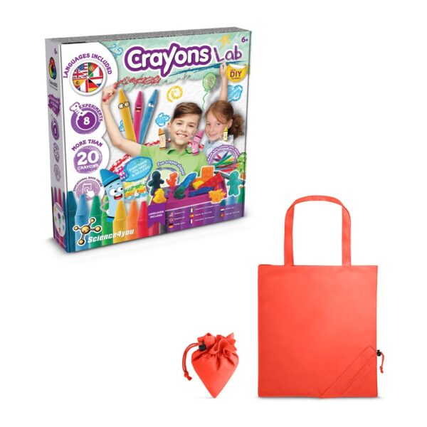 Crayon Factory Kit II. Vzdělávací hra dodáváno se skládací dárkovou taškou 190T - Červená