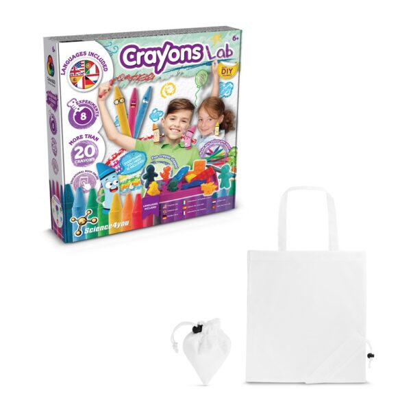 Crayon Factory Kit II. Vzdělávací hra dodáváno se skládací dárkovou taškou 190T - Bílá