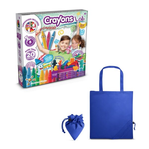 Crayon Factory Kit II. Vzdělávací hra dodáváno se skládací dárkovou taškou 190T - Královská modrá