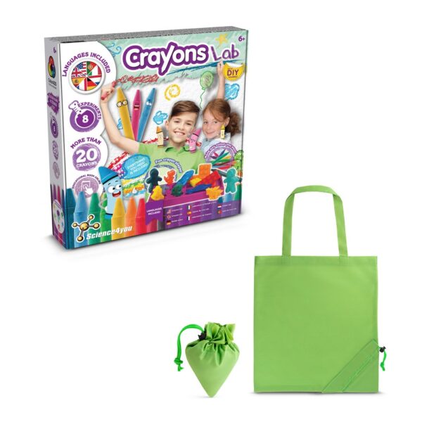 Crayon Factory Kit II. Vzdělávací hra dodáváno se skládací dárkovou taškou 190T - Světle zelená