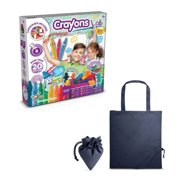 Crayon Factory Kit II. Vzdělávací hra dodáváno se skládací dárkovou taškou 190T - Námořnická modrá