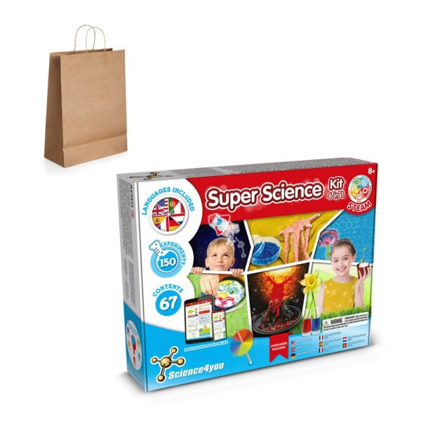 6 in 1 Super Science Kit III. Vzdělávací hra dodáváno s dárkovou taškou z kraftového papíru (115 g/m²)