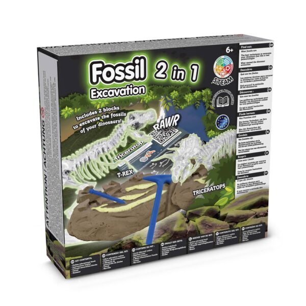 2 in 1 Fossil Excavation Kit I. Vzdělávací hra pro děti