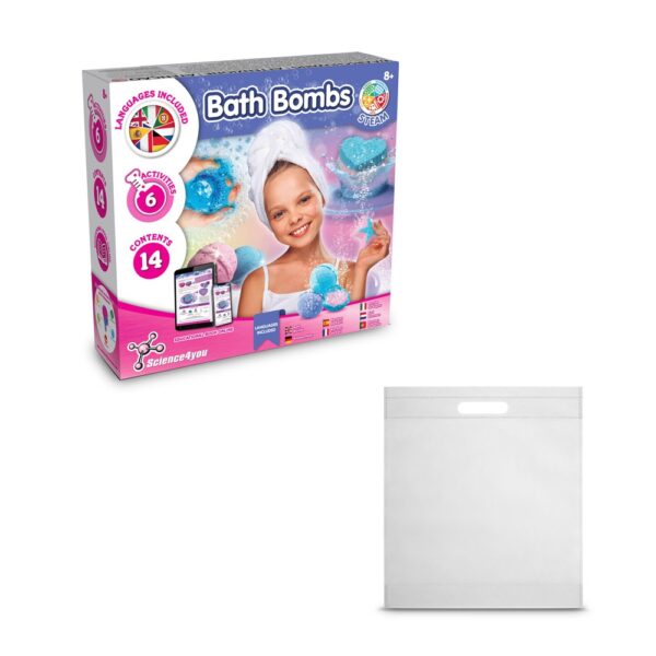 Bath Bombs Kit IV. Vzdělávací hra dodáváno s dárkovým sáčkem z netkané textilie (80 g/m²) - Bílá