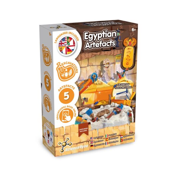 Ancient Egypt Excavation Kit II. Vzdělávací hra dodáváno s dárkovou taškou z kraftového papíru (90 g/m²) - Bílá