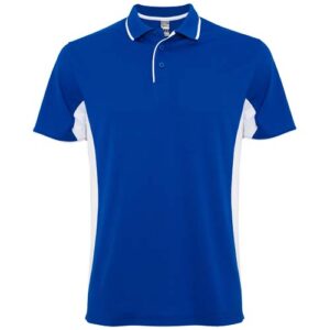 Montmelo unisex sportovní polokošile s krátkým rukávem - Kralovská modrá / Bílá, 3XL