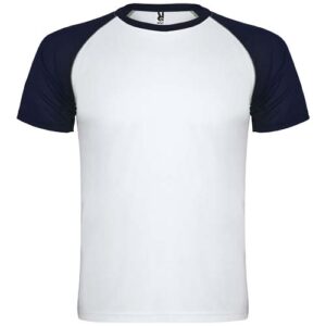 Indianapolis unisex sportovní tričko s krátkým rukávem - Bílá / Námořnická modrá, 3XL